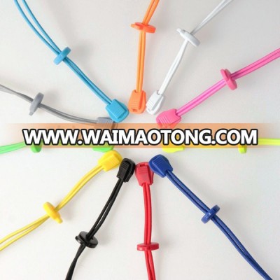 Crazy designer smart wholesale custom round branded reflective no tie elastic lazy shoe laces